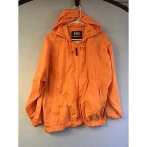Helly Hansen HH Workwear Orange Hi Vis Rain Jacket Hooded‎ XS